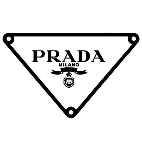 prada black and white logo|prada emblem.